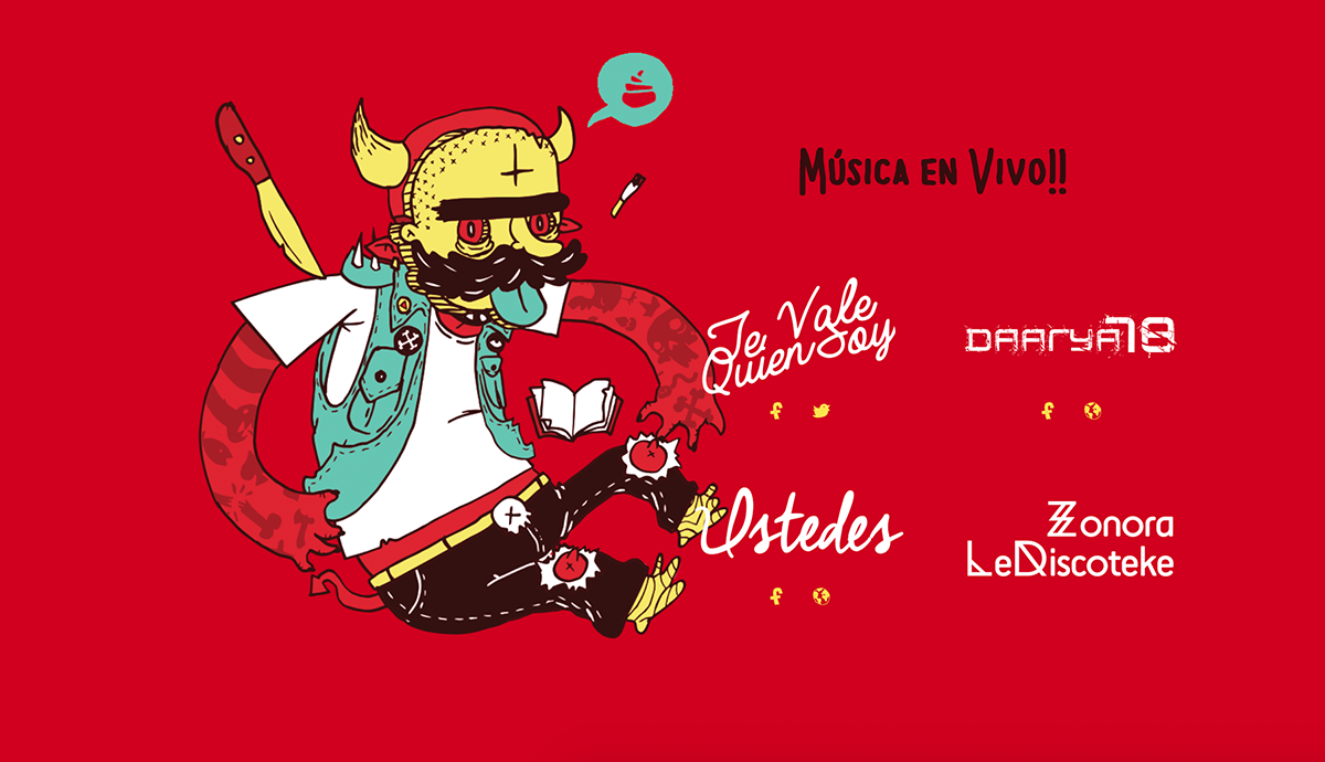 máscaras, malosas, maldad, rojo, ilustración, mostro, exposición, fanzine, website, animación